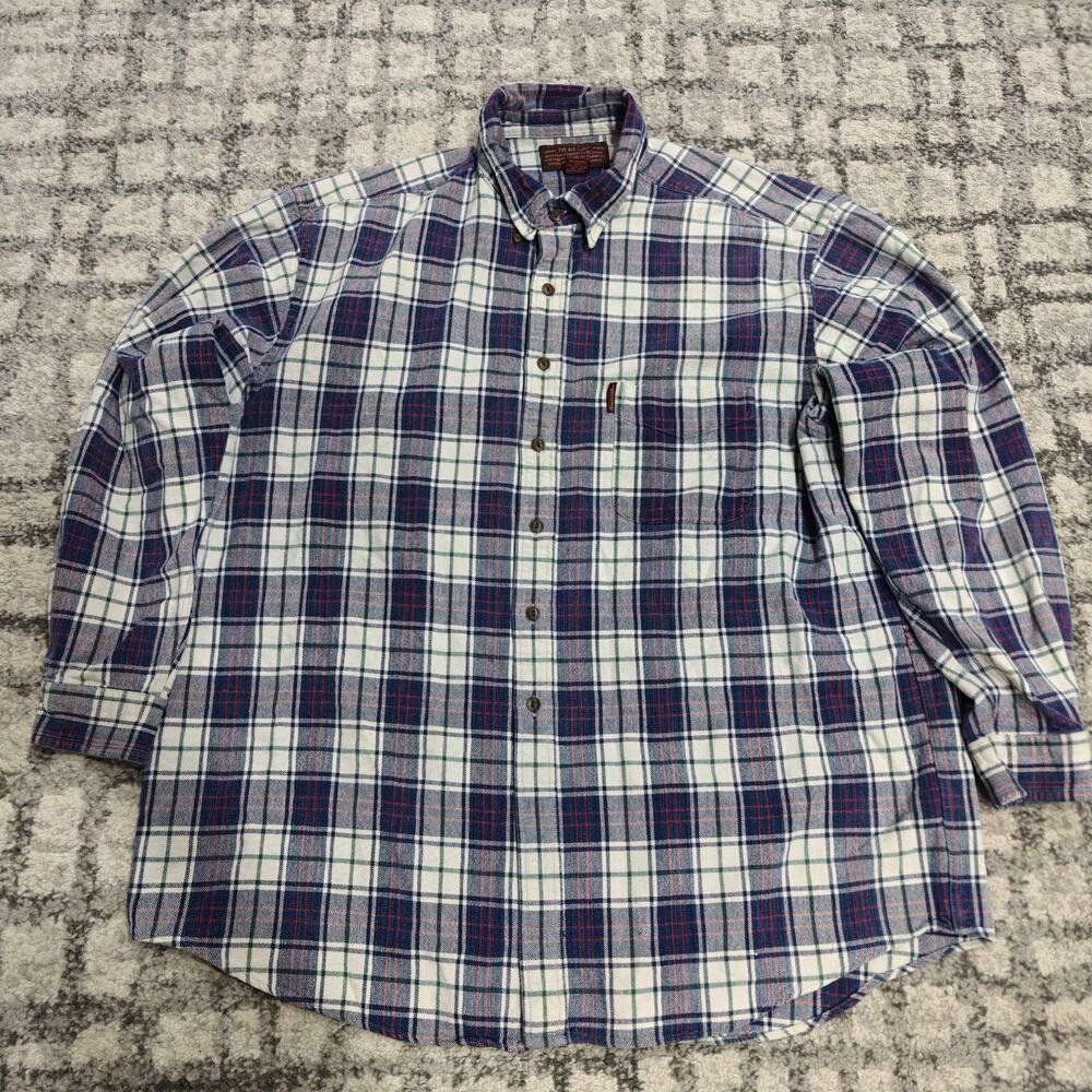 Vintage Abercrombie & Fitch The Big Shirt Heavy Flannel Plaid Men XL Button Down